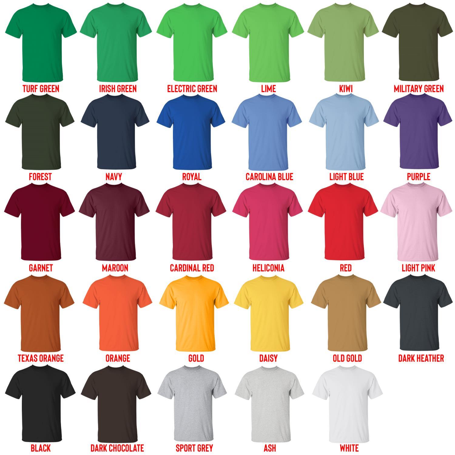 t shirt color chart - Daffy Duck Merch