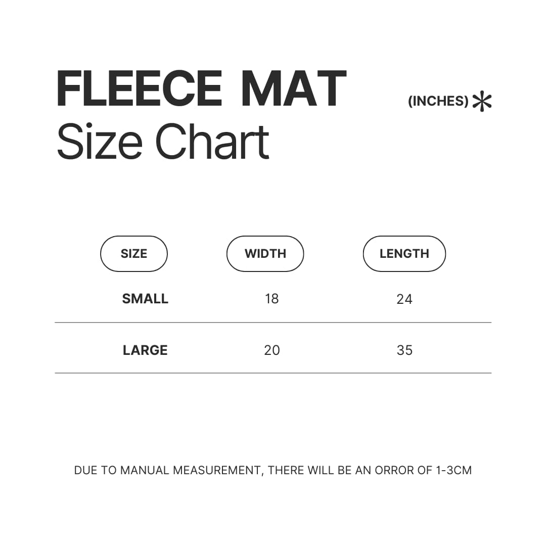 Fleece Mat Size Chart - Daffy Duck Merch