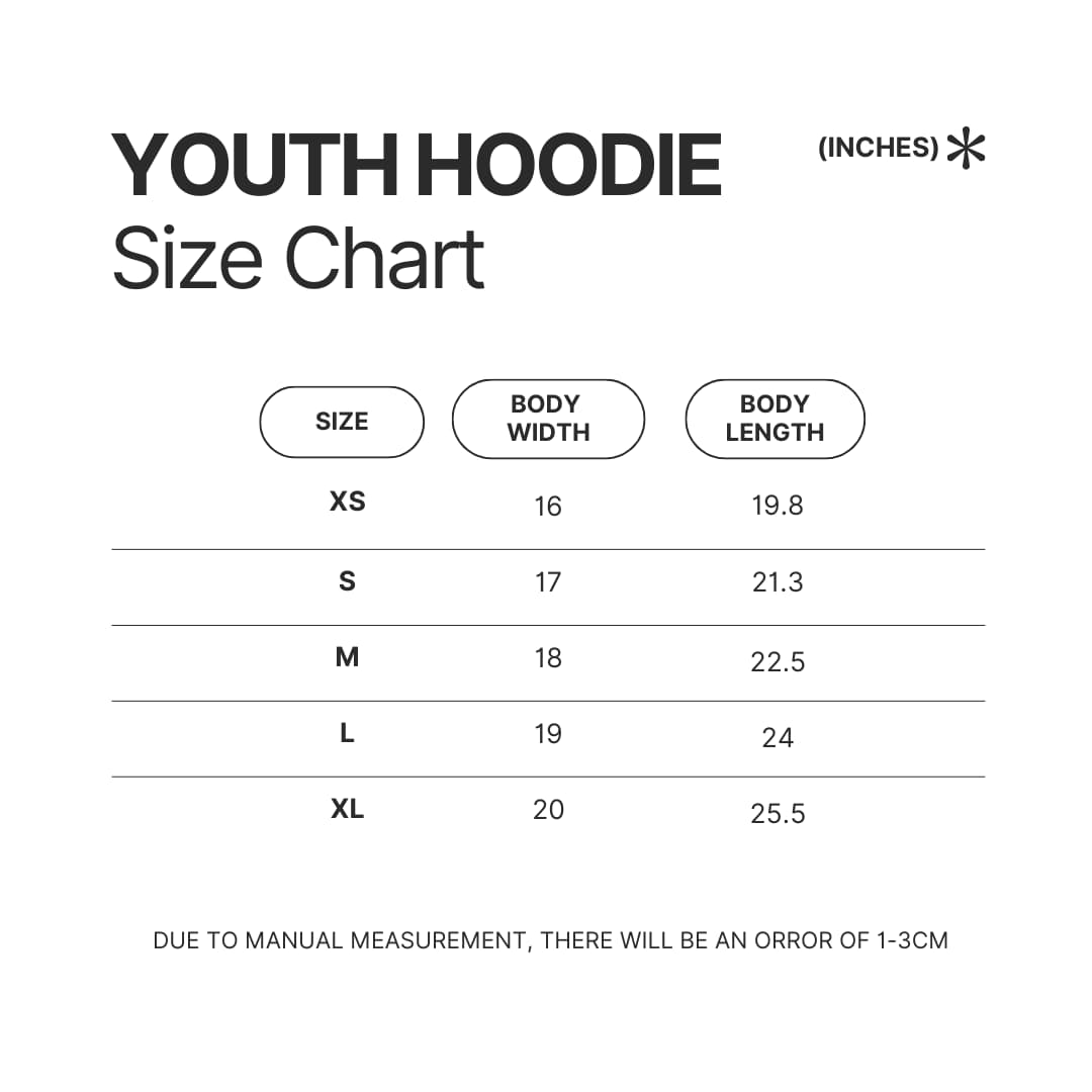 Youth Hoodie Size Chart - Daffy Duck Merch